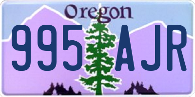OR license plate 995AJR