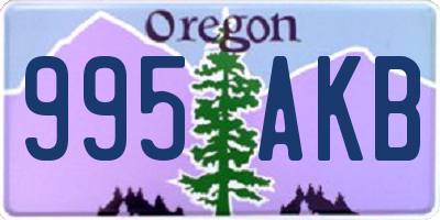 OR license plate 995AKB