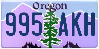 OR license plate 995AKH