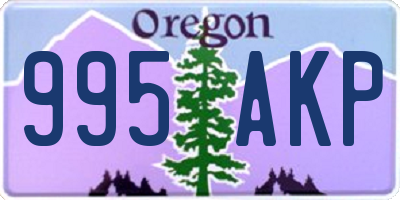 OR license plate 995AKP