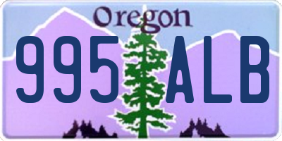 OR license plate 995ALB