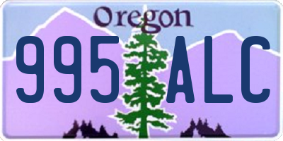 OR license plate 995ALC