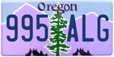 OR license plate 995ALG