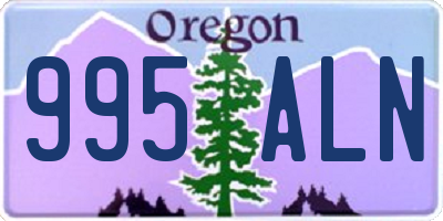 OR license plate 995ALN