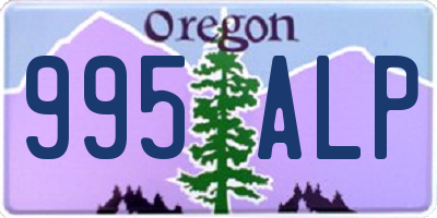 OR license plate 995ALP