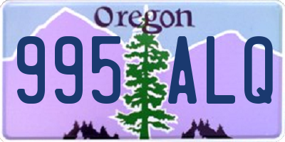 OR license plate 995ALQ