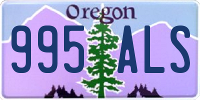 OR license plate 995ALS