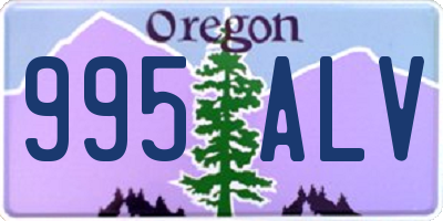 OR license plate 995ALV