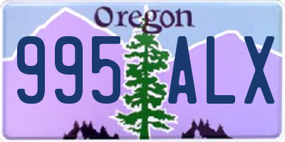 OR license plate 995ALX