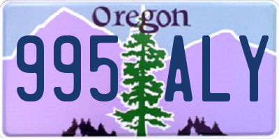 OR license plate 995ALY