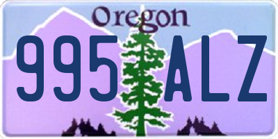 OR license plate 995ALZ