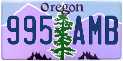 OR license plate 995AMB