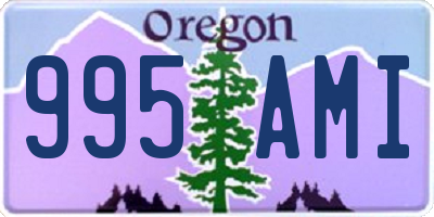 OR license plate 995AMI