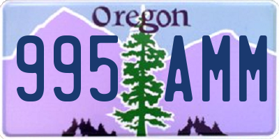 OR license plate 995AMM