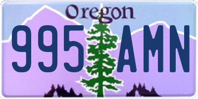 OR license plate 995AMN