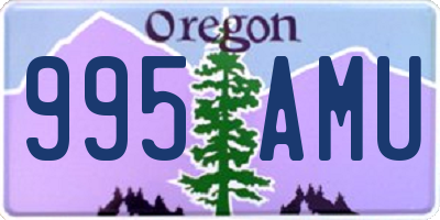 OR license plate 995AMU