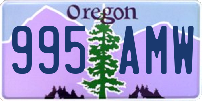 OR license plate 995AMW