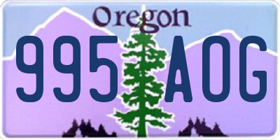 OR license plate 995AOG
