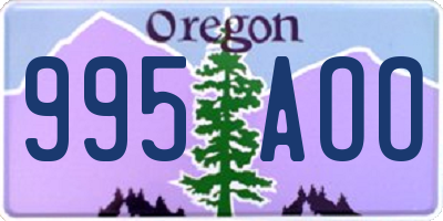 OR license plate 995AOO