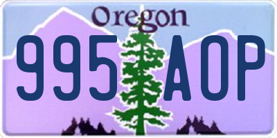 OR license plate 995AOP