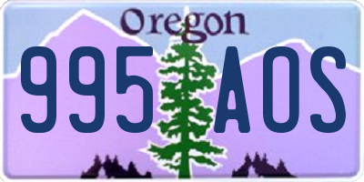 OR license plate 995AOS