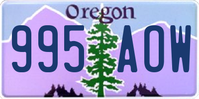 OR license plate 995AOW