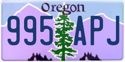 OR license plate 995APJ