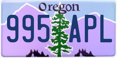OR license plate 995APL