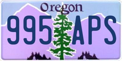 OR license plate 995APS