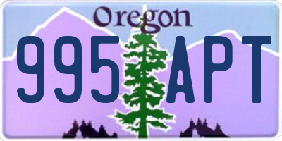 OR license plate 995APT