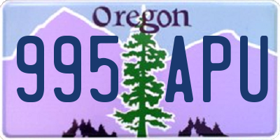 OR license plate 995APU