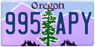 OR license plate 995APY