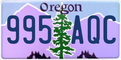 OR license plate 995AQC