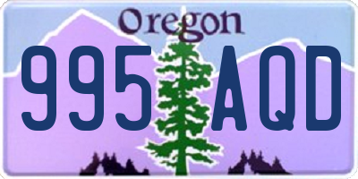 OR license plate 995AQD