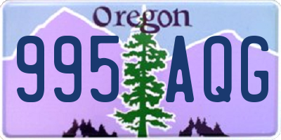 OR license plate 995AQG