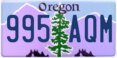 OR license plate 995AQM