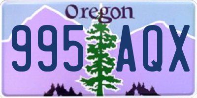 OR license plate 995AQX