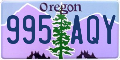 OR license plate 995AQY