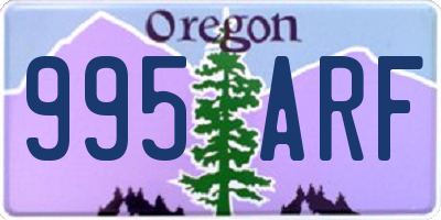 OR license plate 995ARF