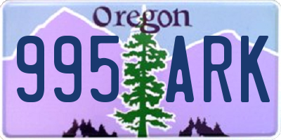OR license plate 995ARK