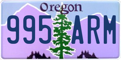 OR license plate 995ARM