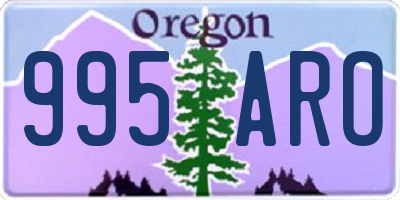 OR license plate 995ARO