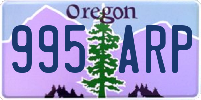 OR license plate 995ARP