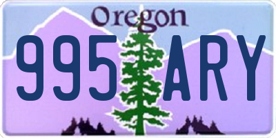 OR license plate 995ARY