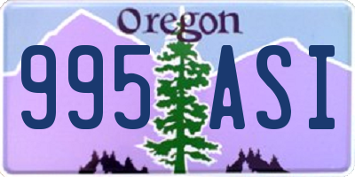 OR license plate 995ASI