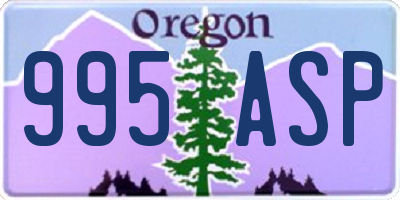 OR license plate 995ASP