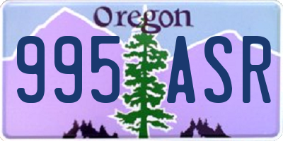 OR license plate 995ASR