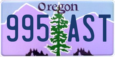 OR license plate 995AST