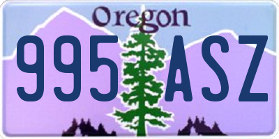 OR license plate 995ASZ
