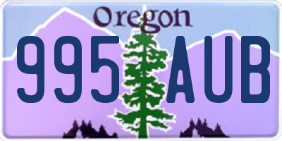 OR license plate 995AUB